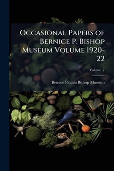 Paperback Occasional Papers of Bernice P. Bishop Museum Volume 1920-22; Volume 7 Book