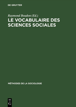 Hardcover Le vocabulaire des sciences sociales [French] Book