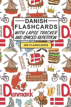 Danish Flashcards: Create your own Danish flashcards. Learn Danish words and Improve Danish vocabulary with Active Recall - includes Spaced Repetition and Lapse tracker (200 words)