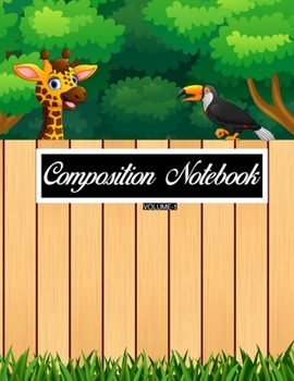 Paperback Composition Notebook (Volume-1): Wide Ruled School Office Home Student Teacher 100 Pages - Unicorns Rainbows Cute Notebook Book