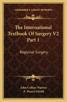 Paperback The International Textbook of Surgery V2 Part 1: Regional Surgery Book