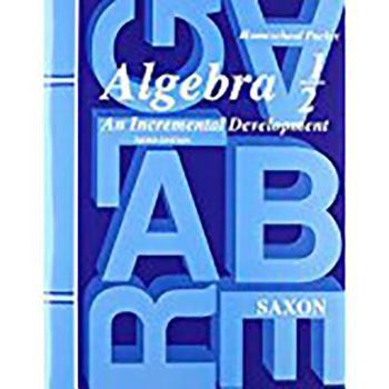 Paperback Saxon Algebra 1/2 Answer Key & Tests Third Edition Book