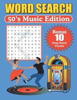 Paperback Word Search 50's Music Edition: Large Print Word Find Puzzles [Large Print] Book
