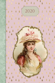 2020 Journal Diary: Vintage Lady | 12 Months Week to page 150 pages 6x9 with plenty of Journal space - Contacts - Password - Birthday lists (2020 weekly planner organizer diary journal)