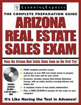 Paperback Arizona Real Estate Sales Exam: The Complete Preparation Guide [With CDROM] Book