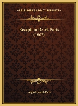 Hardcover Reception De M. Paris (1867) [French] Book