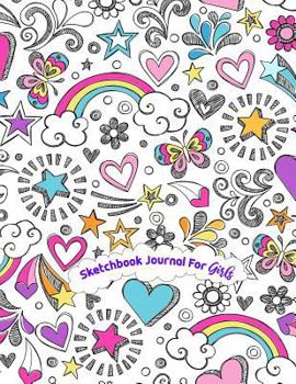 Paperback Sketchbook Journal for Girls: 110 Pages, White Paper, Sketch, Doodle and Draw Book