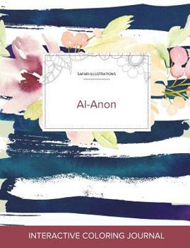 Adult Coloring Journal: Al-Anon (Safari Illustrations, Pastel Stripes)