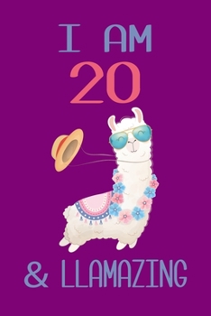 Paperback I am 20 and Llamazing: Llama Sketchbook for for 20 Year Old Girls Book