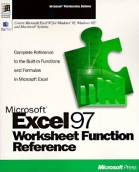 Paperback Microsoft Excel Worksheet Function Reference Book