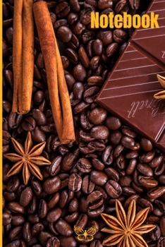 Paperback Notebook: Cute coffee dot lined Notebook - 6 x 9 Journal (Coffee Bullet Journal)-110 pages Book