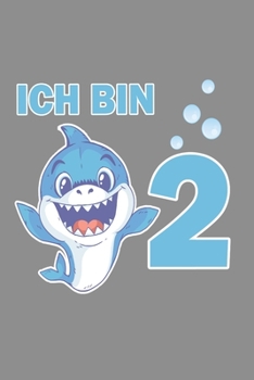 Notizbuch A5 (6X9zoll) Kariert 120 Seiten: Baby Shark - Ich bin 2 Jahre Alt - Jungen Tshirt - Geschenk (German Edition)