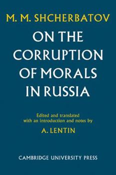 Paperback On the Corruption of Morals in Russia Book