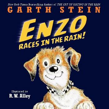 Hardcover Enzo Races in the Rain! Book