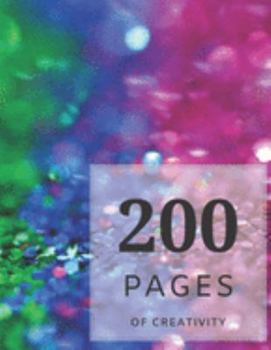 Paperback 200 pages of creativity: Dot Grid Notebook 8.5 x 11 inches - 200 Dotted Pages -- Green Dotted Notebook/Journal/Organizer -- colourful, sequin c Book