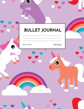 Bullet Journal: Simple Unicorn Dot Grid Notebook - Dotted Note Pad for Kids, Girls, Teens, Tweens, Women - Gifts for Birthday and Christmas | Design 98846