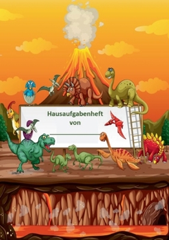 Paperback Hausaufgabenheft Dino-Design [German] Book