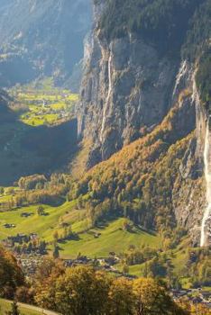 Paperback View of Valley at Lauterbrunnen Switzerland Journal: 150 page lined notebook/diary Book