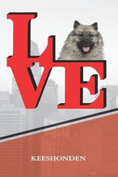 Keeshonden: Dog Love Park Isometric DOT Paper Notebook book is 120 pages 6"x9"