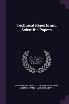 Paperback Technical Reports and Scientific Papers Book
