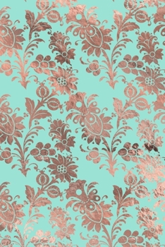 Paperback Rose Gold and Mint Composition Notebook - Small Ruled Notebook - 6x9 Lined Notebook (Softcover Journal / Notebook / Diary) Book