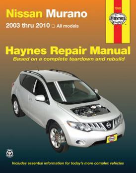 Paperback Nissan Murano 2003 thru 2010: All Models (Haynes Repair Manual) Book