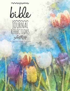 Paperback Bible Journal Refletions - 100 Page Bible Journal for Women: Bible Study Coloring Journal, Single Column Creative Journaling for Bible Study Book