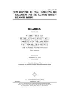 From proposed to final : evaluating the regulations for the National Security Personnel System