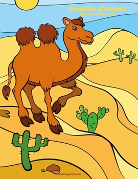 Paperback Animales africanos libro para colorear 1 & 2 [Spanish] Book