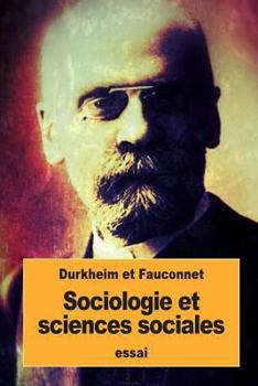 Paperback Sociologie et sciences sociales [French] Book
