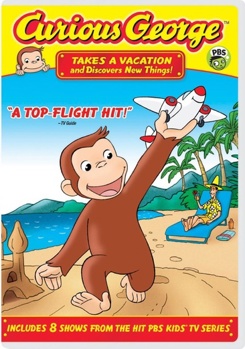 DVD Curious George: Takes A Vacation & Discovers New Things Book