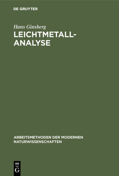 Hardcover Leichtmetallanalyse [German] Book