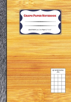Paperback Graph Paper Notebook: Quad Ruled 4x4 - 110 Pages - 7" x 10" Squared Graphing Paper * Blank Notebook * Grid Paper * Softback ...(Composition Book