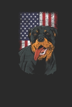 Paperback Rottweiler USA: Rottweiler Dogs Notebook, Dotted Bullet (6" x 9" - 120 pages) Animal Themed Notebook for Daily Journal, Diary, and Gif Book