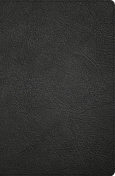 Leather Bound CSB Large Print Personal Size Reference Bible, Optimal Type, Digital Study Edition, Black Genuine Leather, Indexed Book