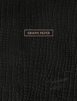 Graph Paper: Executive Style Composition Notebook - Black Alligator Skin Leather Style, Softcover | 8.5 x 11 - 100 pages (Office Essentials)