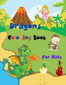 Paperback Dragons Coloring Book: Activity Book for Kids Ages 4-8 with Amazing Illustrations of Cute Dragons Book