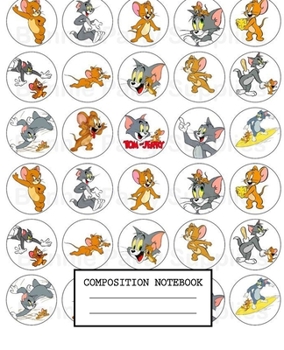 Composition Notebook: Tom and Jerry Soft Glossy Cover Wide Ruled Lined Pages Book 7.5 x 9.25 Inches 110 Pages