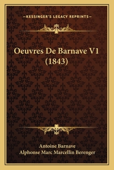 Paperback Oeuvres De Barnave V1 (1843) [French] Book