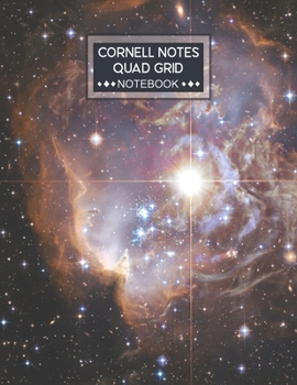 Paperback Cornell Notes Quad Grid Notebook: Cornell Quadrille Notebook Paper Index and Numbered Page Interior: Galaxy Science Book