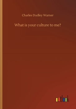 Paperback What is your culture to me? Book