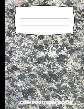 Paperback Composition Book: Camouflage Composition Wide Ruled Book