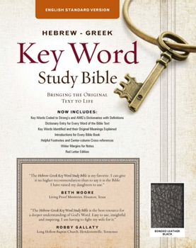 Bonded Leather The Hebrew-Greek Key Word Study Bible: ESV Edition, Black Bonded Leather Book