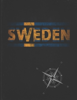 Sweden: Personalized Gift for Swedish Friend for Travel  Undated Planner Daily Weekly Monthly Calendar Organizer Journal