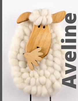 aveline: Checkered Notebook with Name for Girls and Women, XL 8.5"x 11", 120 Pages, Paperback.