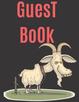 Guest Book goat: color goat Cover, Rustic Guest book For Wedding, for baby shower,for graduation,for birthday party,for house warming,for ... cover,goat lover ,cute goat,celebration party