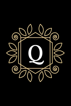Q: monogram initial Letter Q - Personalized Initial Monogram Letter Q  College Ruled Notebook - 6 x 9 inch Pocket Size: Cute Alphabet Vintage ...