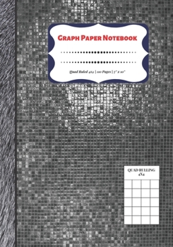 Paperback Graph Paper Notebook: Quad Ruled 4x4 - 110 Pages - 7" x 10" Squared Graphing Paper * Blank Notebook * Grid Paper * Softback ...(Composition Book