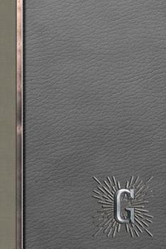 Paperback G: Meetings Notebook for Social Worker with Custom Interior: Personalized Monogram Initial Beveled Silver & Leather Effec Book