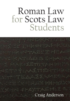 Paperback Roman Law for Scots Law Students Book